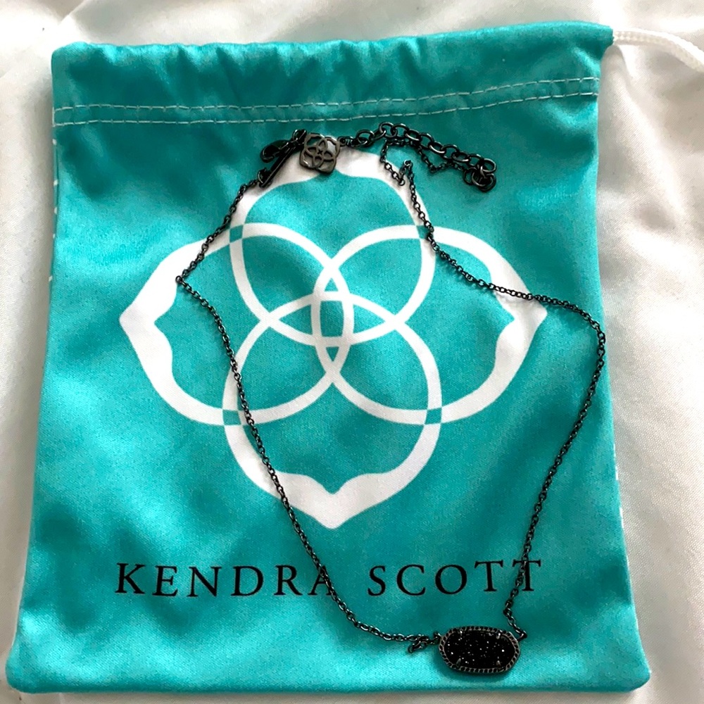 Kendra Scott Elisa Necklace Black Sparkle